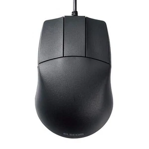 Elecom Mouse Wired M size 3 Buttons for CAD Wheelless Symmetrical M-CAD01UBBK - Picture 1 of 1