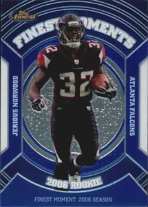 2007 Topps Finest Moments Blue Refractor /299  JERIOUS NORWOOD #RFMJN 🏈 - Picture 1 of 1