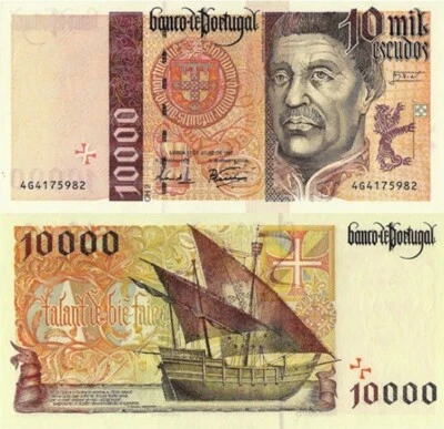 PORTUGAL10000 ESCUDOS CH.2, P191 - 12/02/1998, UNC - Image 1 of 3