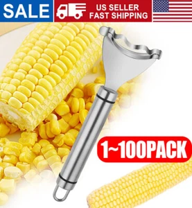 Stainless Steel Corn Cob Peeler Stripper Remover Kitchen Cutter Thresher Tool US - Picture 1 of 20