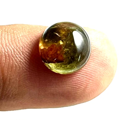 NATURAL TOURMALINE AAA+ LOOSE GEMSTONE 10 MM ROUND CABOCHON 1 PEICE 4.25 CARAT - Image 1 of 4