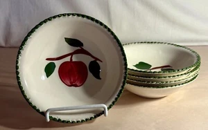 5 Blue Ridge Quaker Apple 6" Cereal Bowls - Picture 1 of 1