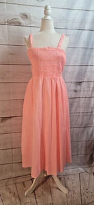 NWT ~ Vineyard Vines Kentucky Derby Smocked SunDress ~ New Rosa/White Cap ~ Sz L - Picture 1 of 6