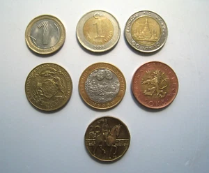 Different coins of the world set of 7 coins different years nickel numismatics - Picture 1 of 13