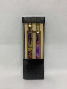 Vintage Micro gift set fine point roller ball pen .5 pencil Purple And Gold New - Picture 1 of 3