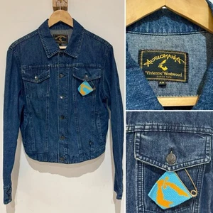 Vivienne Westwood Anglomnia Men's Indigo Denim Trucker Short Coat Jacket Size 48 - Picture 1 of 13