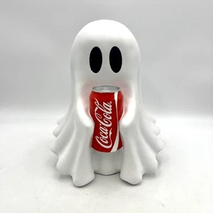 COCA-COLA Ghost Figurine Holding Coke Cola Can Halloween Decor (Sticker On Back) - Picture 1 of 5