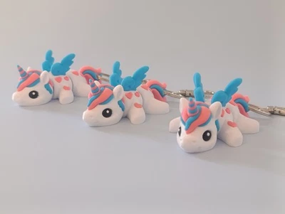 Unicorn Keyring 3D Printed – Cute Winged Unicorn Keychain, UK Made - Image 1 of 4