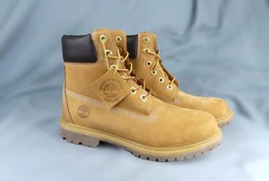 Timberland BRAND NEW Womens 6-Inch Premium Wheat Nubuck Waterproof Boots Size 7M - Picture 1 of 15