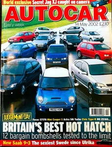 AUTOCAR MAGAZINE 14-MAY-02 - Focus ST170, MG ZS 180, Astra SRi Turbo, Clio 172 - Picture 1 of 2