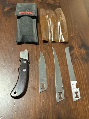 Kershaw Vintage Knife Set 3 Piece Detachable With Sheath - Image 1 of 4