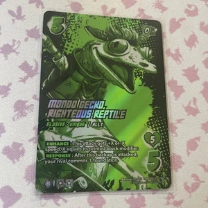 1X-Mondo Gecko, Righteous Reptile (Alternate Art) - Foil-TMNT01-Teenage Mutant N - Picture 1 of 3
