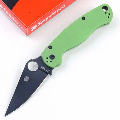 2025 New Custom Green G10 Handle Lock Back Tactical Para Military Pocket Knife ] - Image 1 of 4