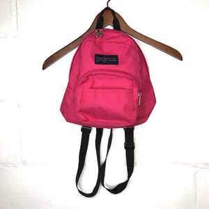 Jansport Half Pint Mini Backpack School Festivals Travel Hot Pink - Picture 1 of 8