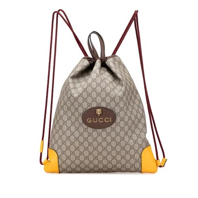 Mochila Gucci GG Supreme Animalier marrom autenticada - Imagem 1 de 4