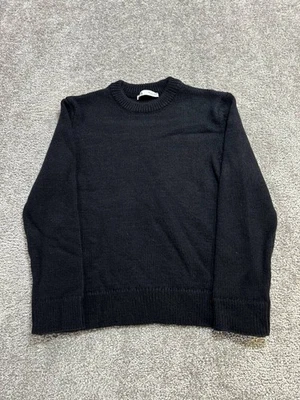 Zara Plain Knit Sweater Mens Large Blue Ribbed Hem Crew Neck Warm Wear Winter - Image 1 of 4