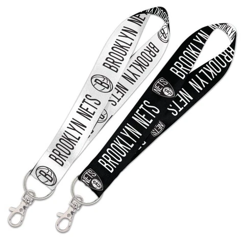 BROOKLYN NETS WRISTLET LANYARD KEY CHAIN 1" WIDTH 8" LENGTH W/ CLASP Cover