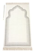 Mihrab Design Prayer Rug, Chenille Fabric Prayer Rug and Prayer Rosary, 6 Color