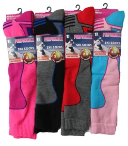 New Women Ladies Thermal Ski Socks Knee High Long 2.0 TOG Multi Pack 4-7 UK Size - Picture 1 of 1
