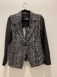 Anthropologie Tracy Reese Cheetah Print Jacket Coat Jacket Blazer Size 4 - Picture 1 of 7