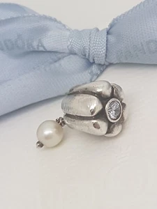 Auténtico Pandora Cuelga Perla Gota Dije con Cristal Lila 790208LCZ - Imagen 1 de 3