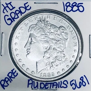 1885 MORGAN SILVER DOLLAR AUTHENTIC HI GRADE U.S MINT COIN FREE SHIPPING 5681 - Picture 1 of 3