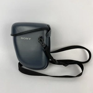 Sony LCM-F505 Semi-Soft Camera Carrying Case W/ Lanyard ~ Navy Blue ~ Used - Picture 1 of 3