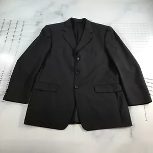 Burberry London Blazer Sports Coat Mens 42R Dark Charcoal Gray Pinstripes Wool - Picture 1 of 15