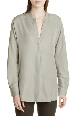 NWT $325 VINCE Silk Blend Tunic Blouse 3X MOSS - Image 1 of 4