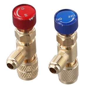 2* Air Conditioning Fluorine Safety-Manual-Valve Adapter R22/R410 Connector New - Picture 1 of 12