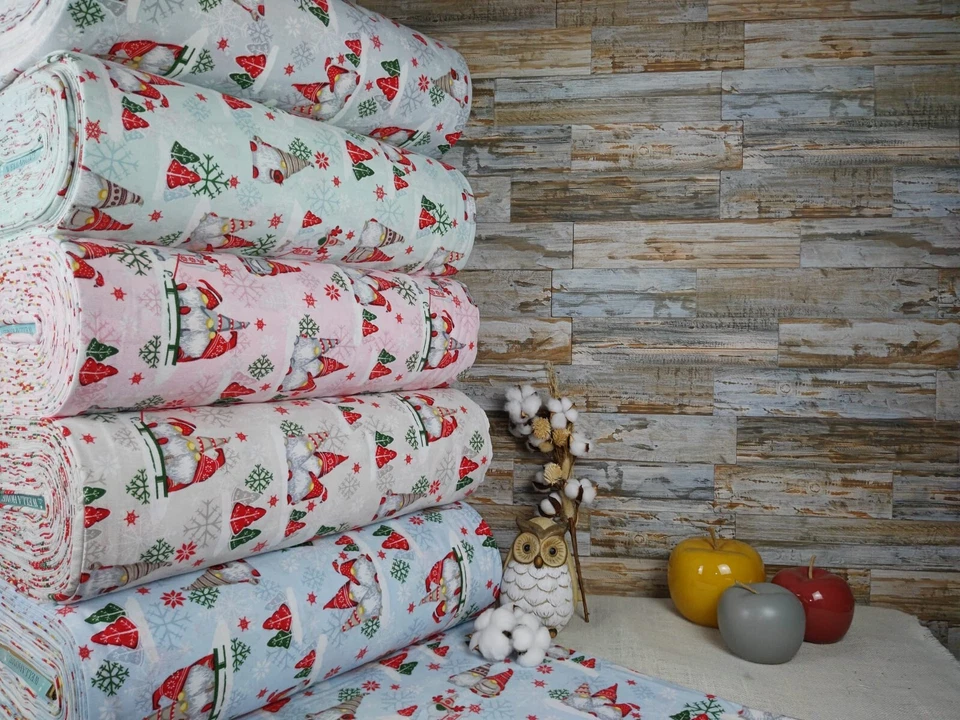 240cm Flanel Baumwollstoff Stoff Baumwollstoff Wichteln Weihnachtsstoffe ÖKO-TEX - Bild 1 von 1