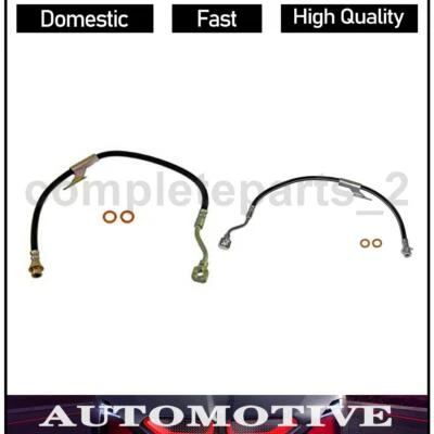 Brake Hydraulic Hose Fits 1988-1999 Chevrolet C1500 Dorman - First Stop 2pcs - Image 1 of 4