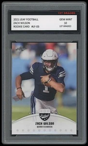 Zach Wilson 2021 Leaf Football 1st Graded 10 Rookie Card Cougars / New York Jets - Bild 1 von 1