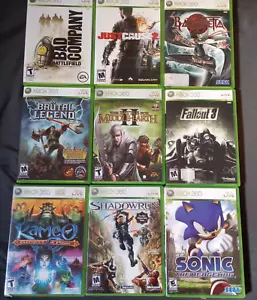 Lot of 9 xBox 360 Games | Sonic the Hedgehog Lord of the Rings Middle Earth 2 ++ - Picture 1 of 4