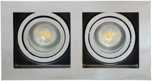 Ceiling Recessed Downlight Square Single Double Or Triple Spotlight Fixtures Squ - Picture 1 of 7