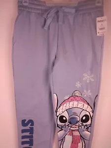 Disney Stitch Juniors Active Wear Jogger Pants Size M (7-9) - New. (B14) - Picture 1 of 16