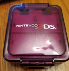 Nintendo DS 3DS Hard Plastic Purple Square 16 Game Cartridge Carrying Case - Picture 1 of 10