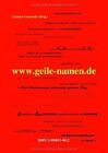 www.geile-namen.de: Sinnige Beitrge und unsinnige We... | Book | condition good