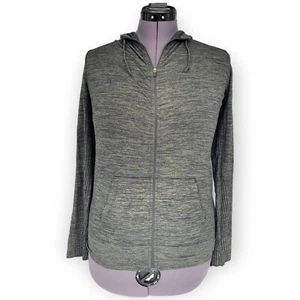 Nike Dri Fit Long Sleeve Knit Training Gray Hoodie 589295-016 Women’s Size M - Picture 1 of 7