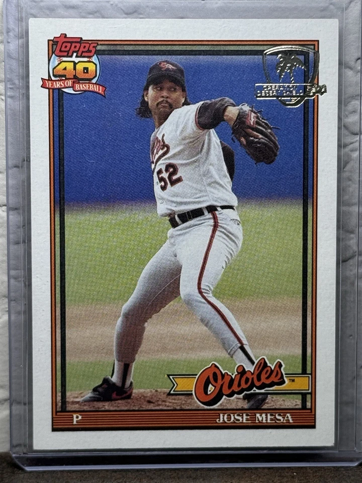 1991 Topps Operation Desert Shield #512 Jose Mesa Baltimore Orioles casi nuevo 2 Foto 1 de 2