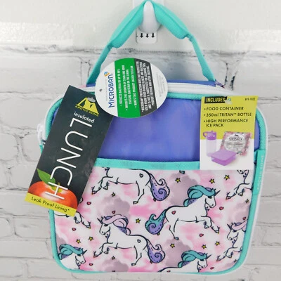 Combo de lonchera Arctic Zone UNICORN & STARS con accesorios vertical reutilizable nueva con etiquetas Foto 1 de 4