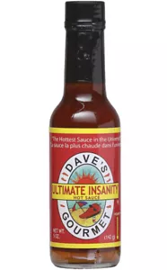 Dave's Gourmet Ultimate Insanity Hot Sauce, 5 oz - (Pack of 3), *EXP 8/8/25* - Picture 1 of 1