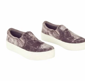 Scarpe casual Fabletics viola crush velluto slip on platform deck taglia 8 donna - Foto 1 di 5