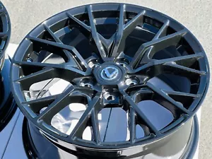 (Set of 4) New Black 17" Rims Wheels 5X114.3 ET45 Fits: Lexus ES300H ES250 ES330 - Picture 1 of 6