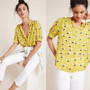 Anthropologie x Emily Isabella $98 Robina Blouse Top Size SP - Picture 1 of 6