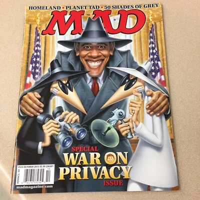 Mad Magazine #523 October 2013 Barack Obama Special War on Privacy Issue New Foto 1 de 4