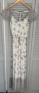 STUNNING LINED CHIFFON FLORAL PRINT MAXI DRESS -TRE COLLECTIONS-SIZE S-8/10 BNWT - Bild 1 von 24
