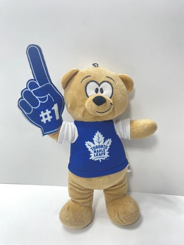 NHL Toronto Maple Leafs 14" Plush Bear Jersey Stuffed Animal, GUC As Seen Cover