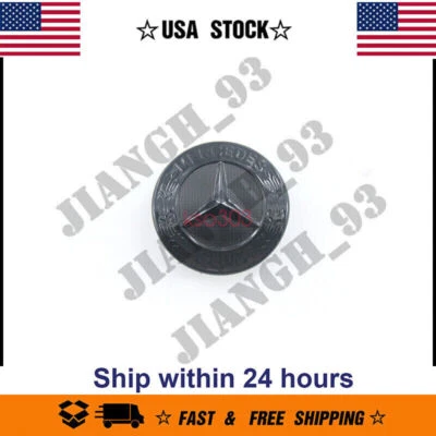 Emblema de insignia de parrilla delantera negro brillante genuino para W221 W211 W212 OE Foto 1 de 4