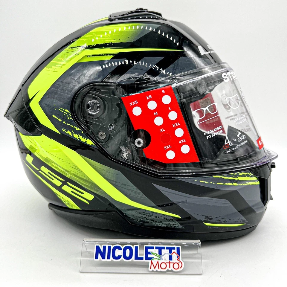 Casco Ls2 FF808 Stream II Fury Black H-V Yellow E2206 - Immagine 1 di 4